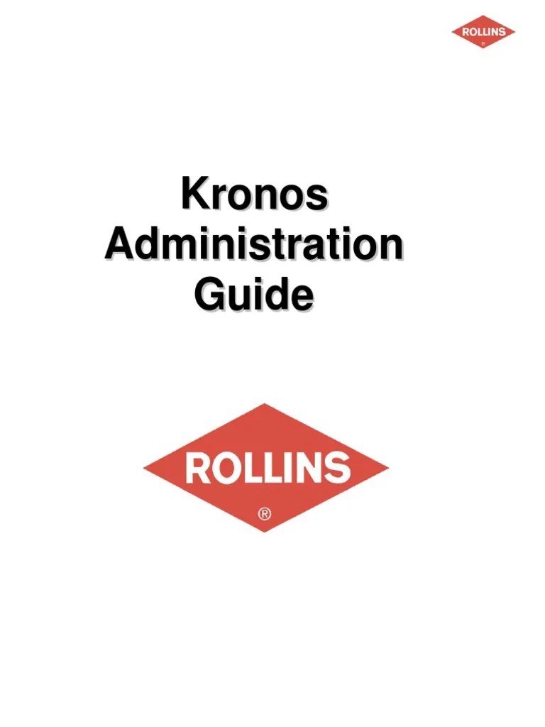 Kronos Administrator Guide PDF Login Password