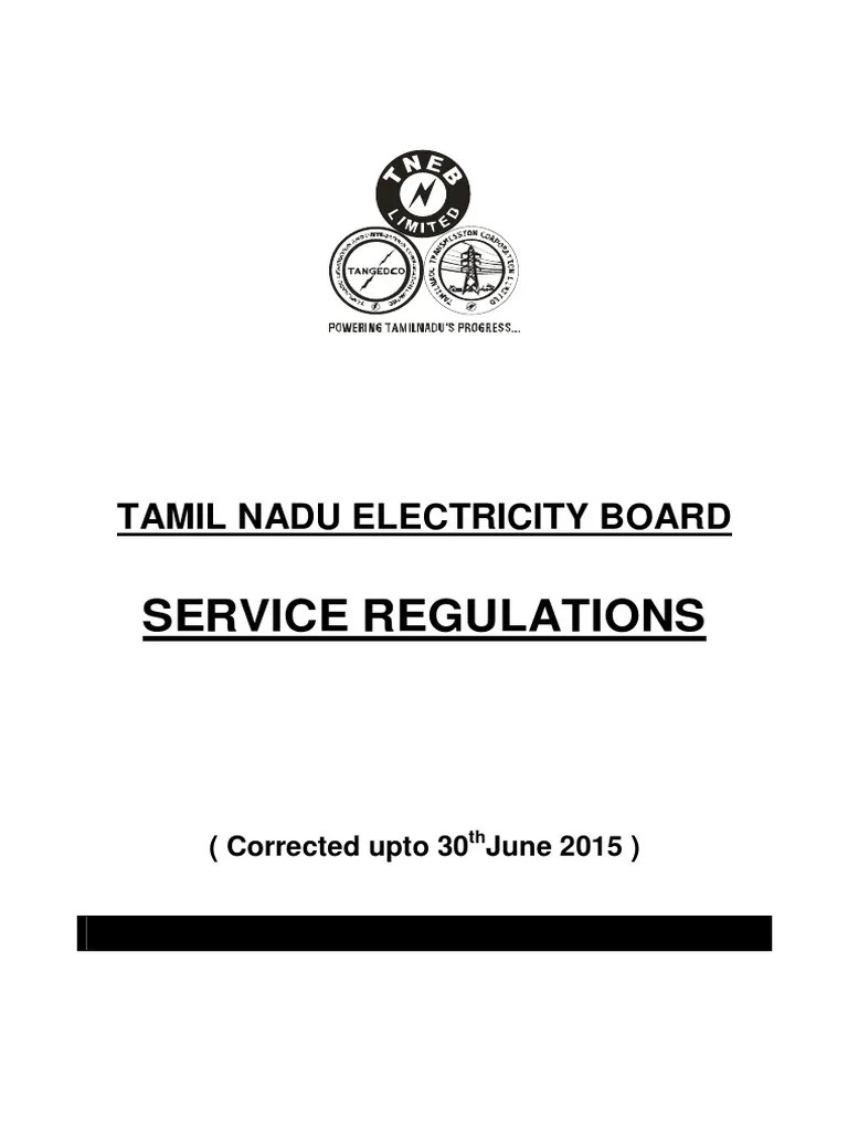 Service Regulations Tamil Nadu Electricity Board Probation
