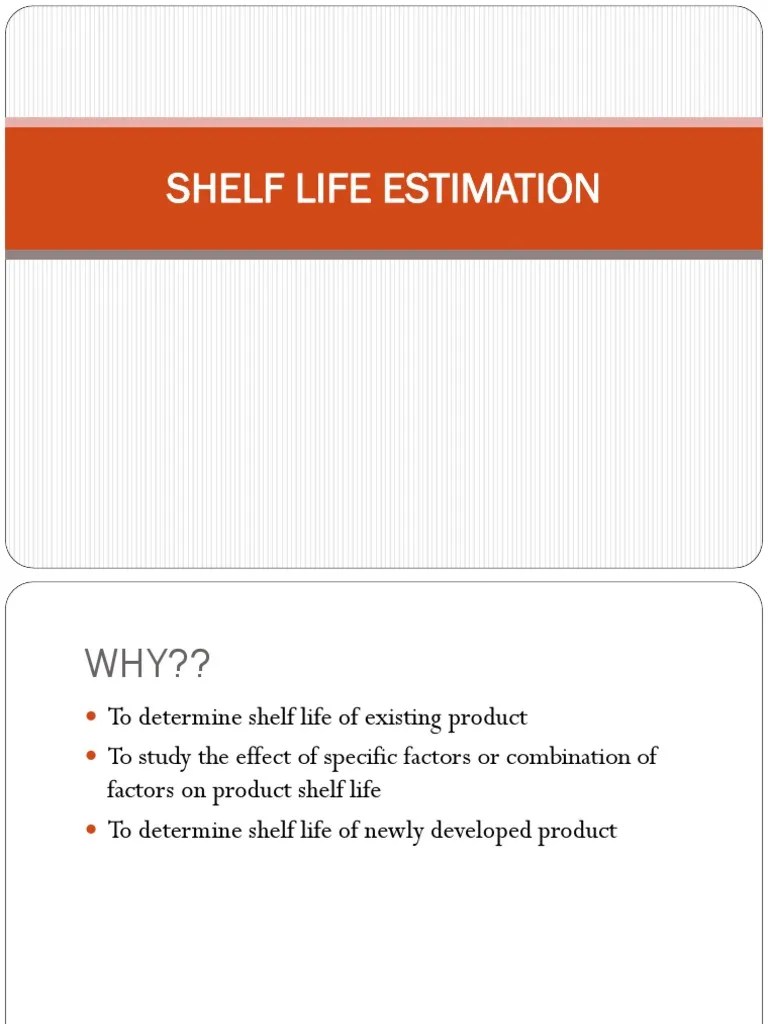 Shelf Life Estimation PDF Diffusion Chemistry