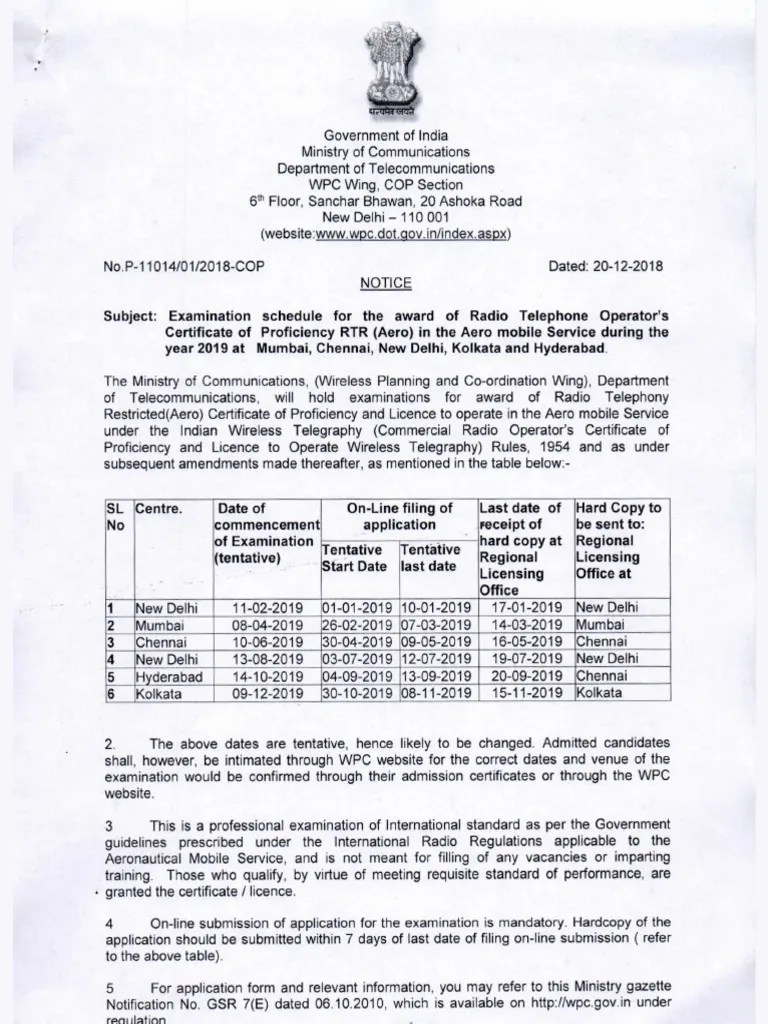 Rtr Aero Exam Schedule 2024 RTR EXAMINATION SCHEDULE 2020.pdf
