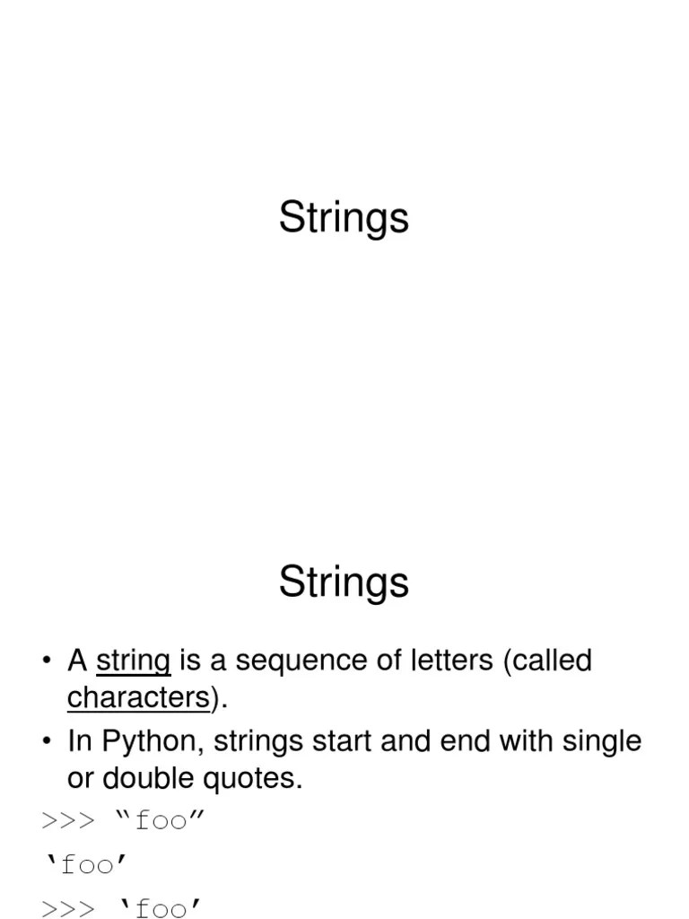 Strings PDF String Science) Sequence