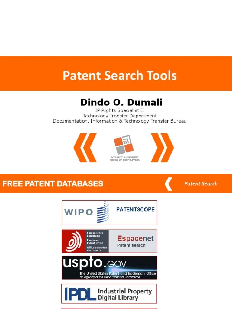 Patent Search Tools Overview Pdf Patent Application Patent Law