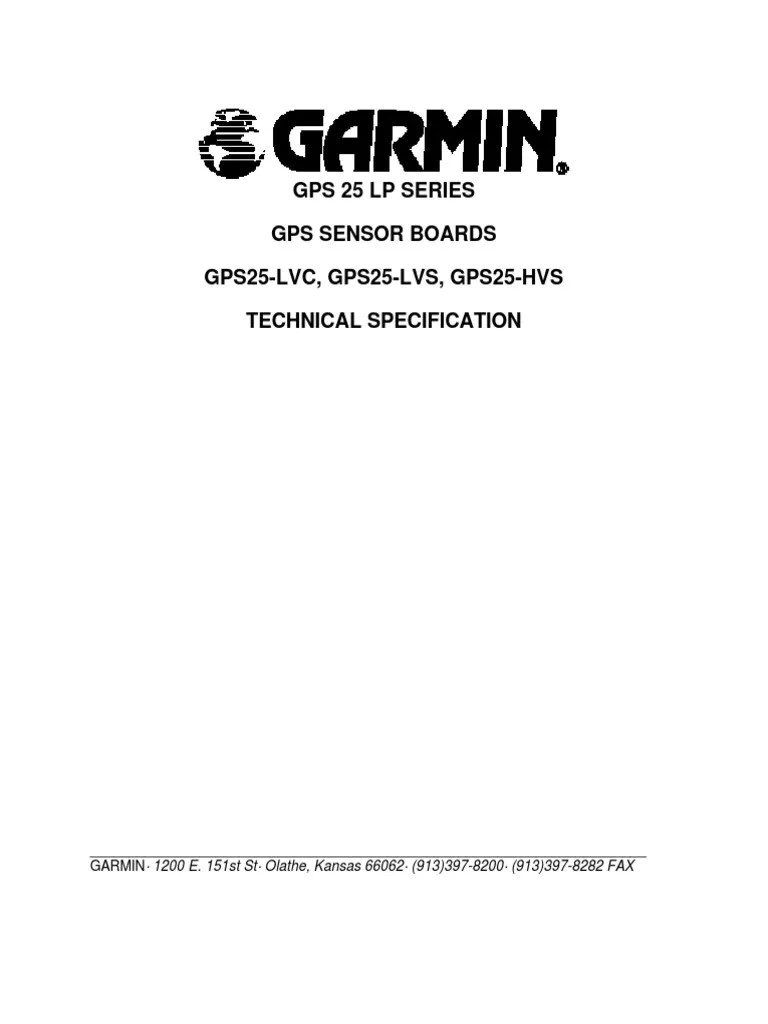 Garmin GPS25 OEM Unit Manual | PDF | Global Positioning System | Cmos