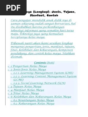 Kelas Maya | PDF