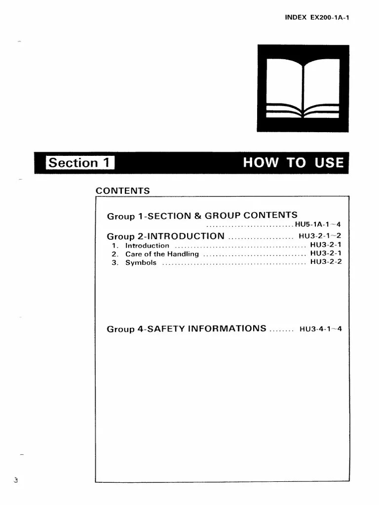 EX200-1 Service Manual | PDF