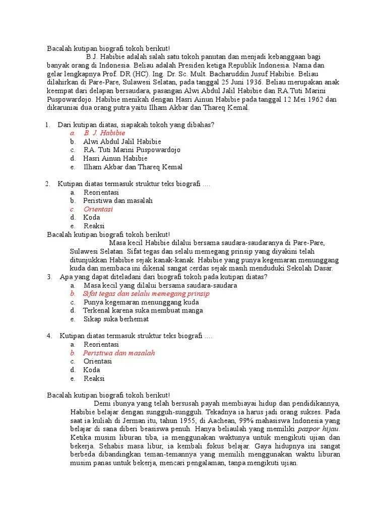 Soal Teks Biografi | PDF