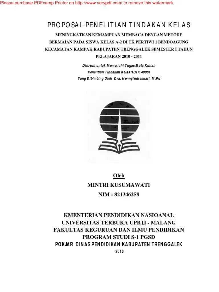 Proposal Ptk Paud | Pdf