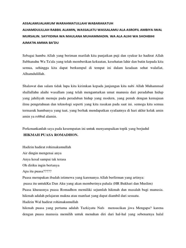 Assalamualaikum Warahmatullahi Wabarakatuh | PDF