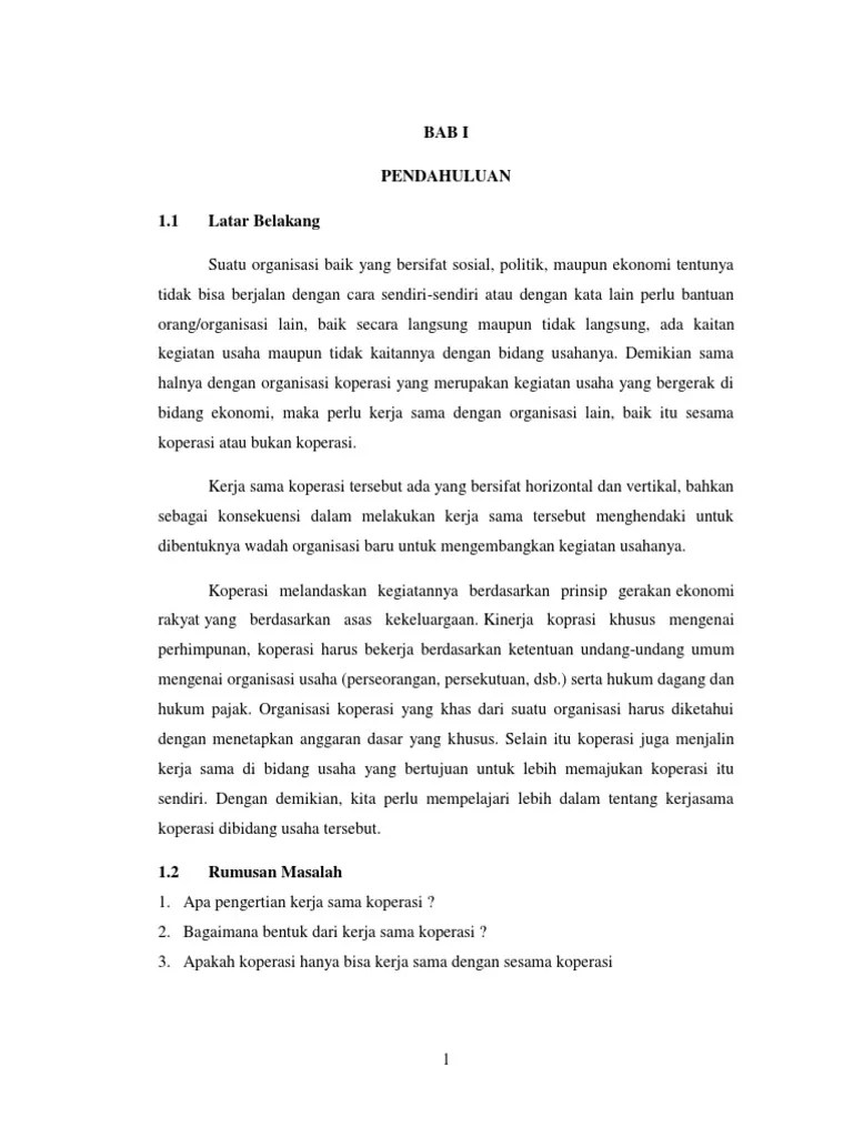Makalah Kerjasama Koperasi