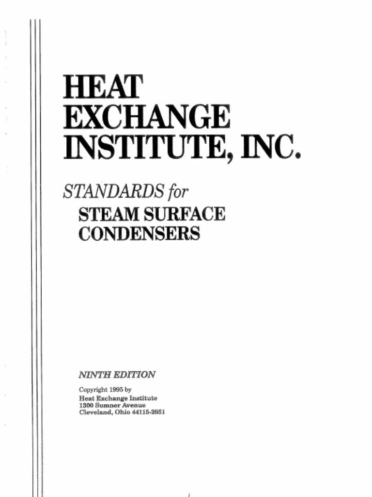 HEI Steam Surface Condensers PDF
