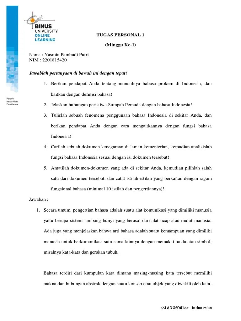 Bahasa Indonesia | PDF