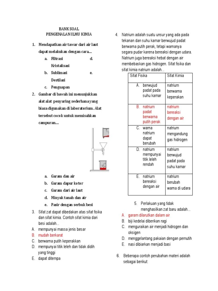 Bank Soal Kimia | PDF