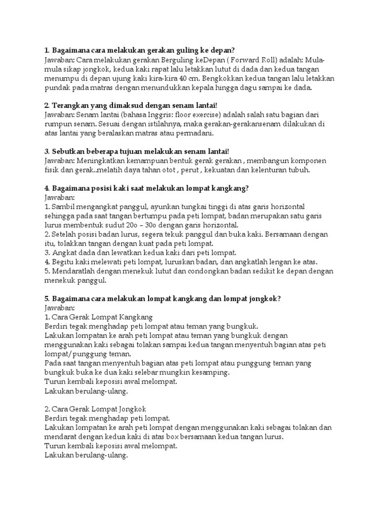 SOAL Senam Lantau | PDF