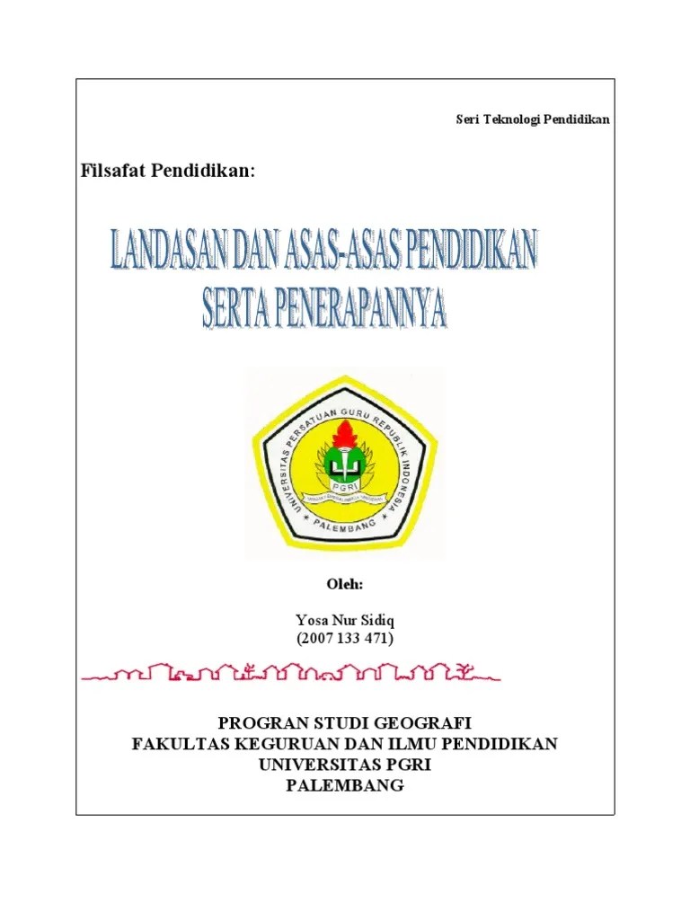 Hartoto Bab III Landasan Dan Asas Asas Pendidikan Serta Penerapannya | PDF