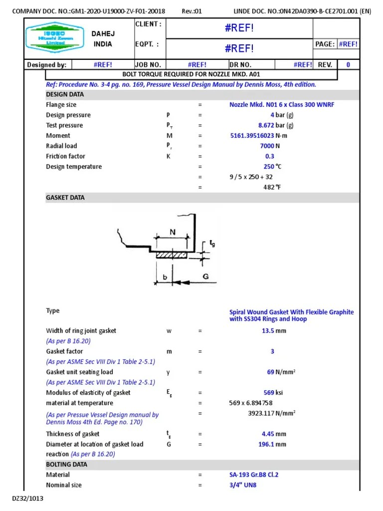 Bolt Torque as Per ASME PCC1_m Industrial Processes Materials