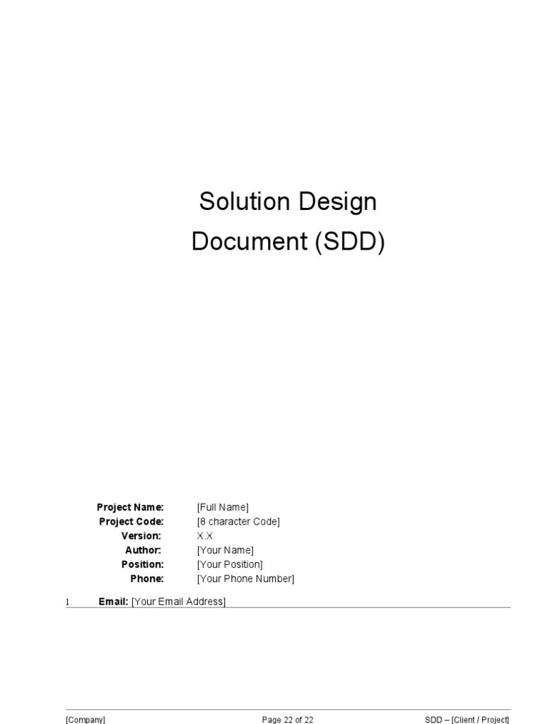 03 SDD Solution Design Document Component Based Software