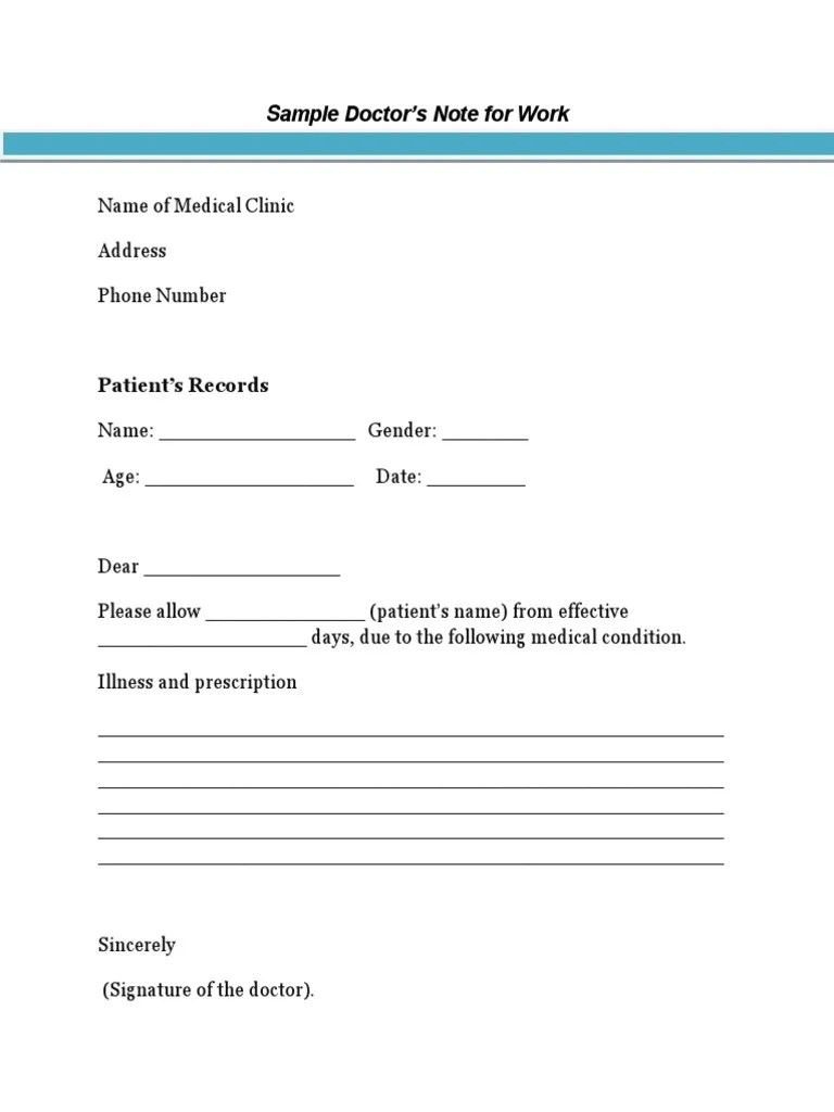 Bonus Doctor Notes Template 05 PDF