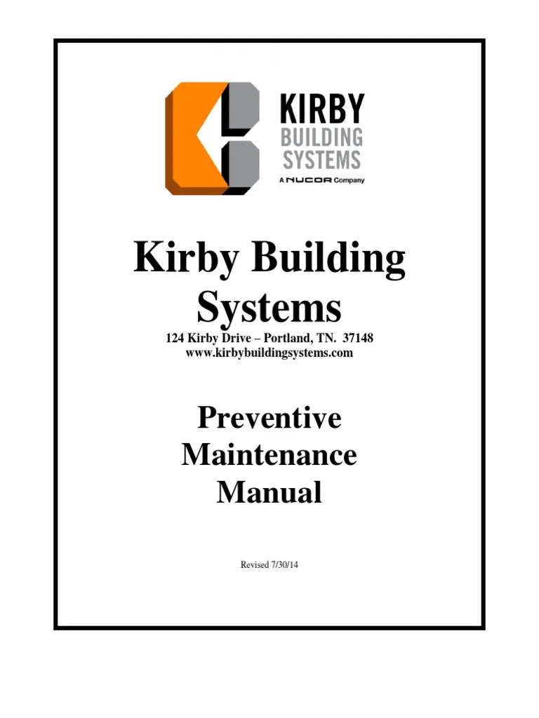 Kirby Building Systems: Preventive Maintenance Manual | PDF | Snow | Paint