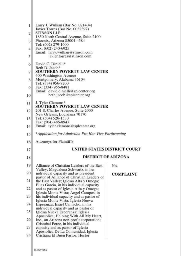 Lawsuit Filed Against Arizona Patriot Groups PDF Arizona Defamation