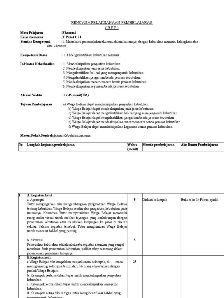 Silabus Dan Rpp Paket C