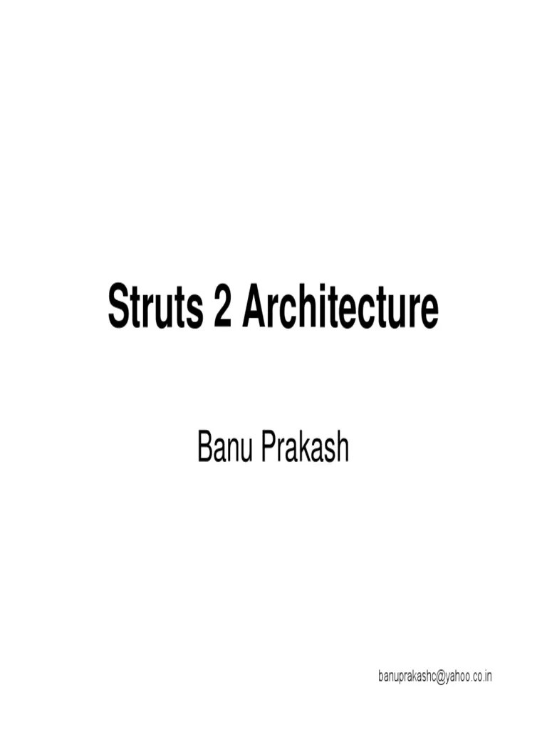 Struts 2 Architecture PDF ModelViewController Java Server Pages