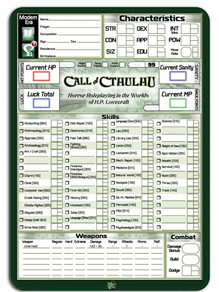 Character Sheet Modern basic autocalc Call of Cthulhu 7th Ed.pdf