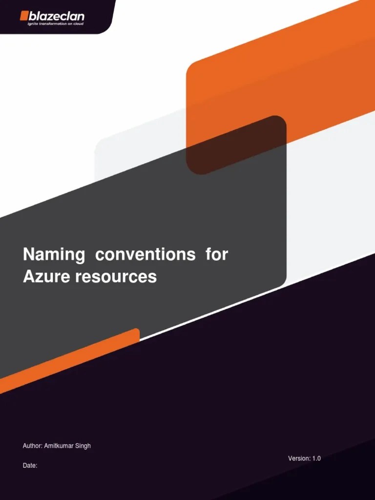 Azure Naming Convention PDF Microsoft Azure Computer Data Storage