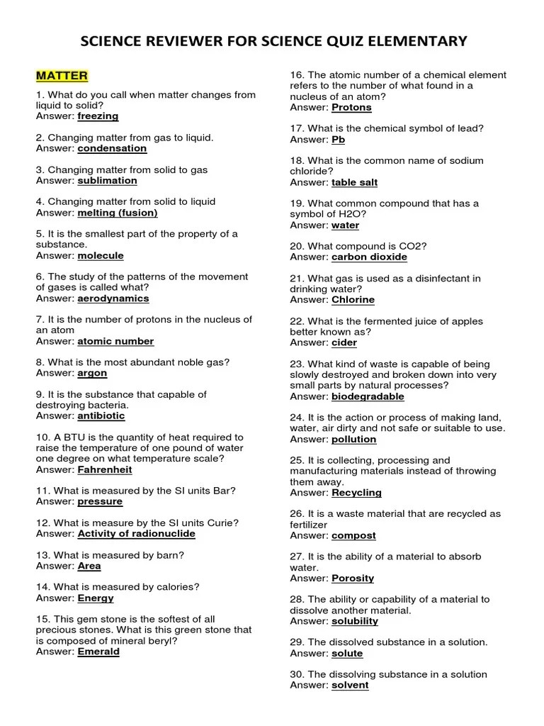 Science Quiz Bee Reviewer | Blood | Neuron