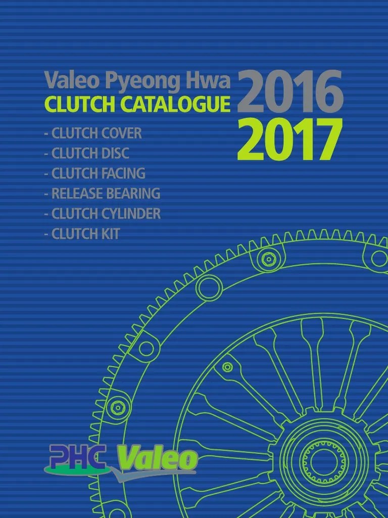 PHC VALEO Clutch Catalogue 20162017 Clutch Transmission (Mechanics)