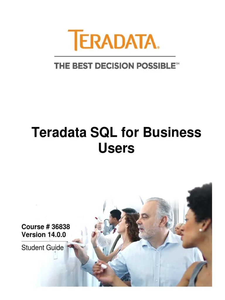 Teradata PDF Data Type Databases