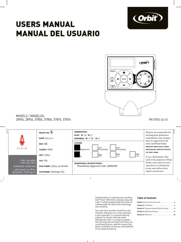 Timer PDF Irrigation Clock