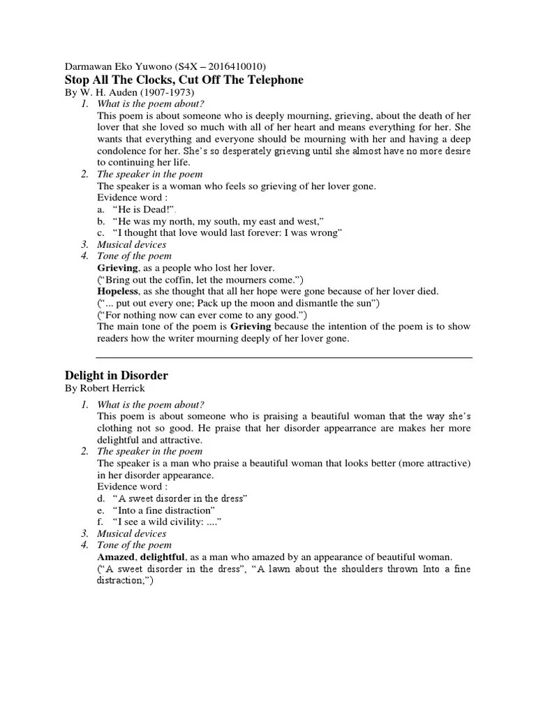 Stop All The Clocks PDF