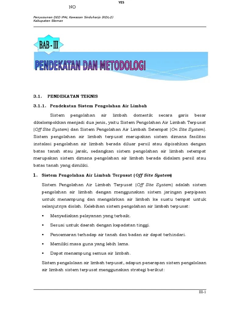 Metodelogi Perencanaan Air Limbah | PDF