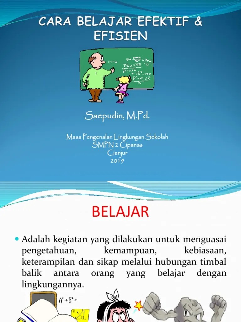 Cara Belajar Efektif &amp; Efisien | PDF