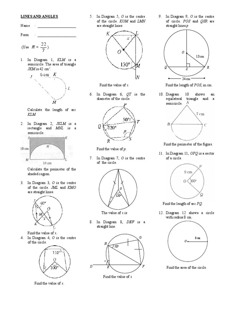 Mathematics Form 3 PDF Area Geometric Objects