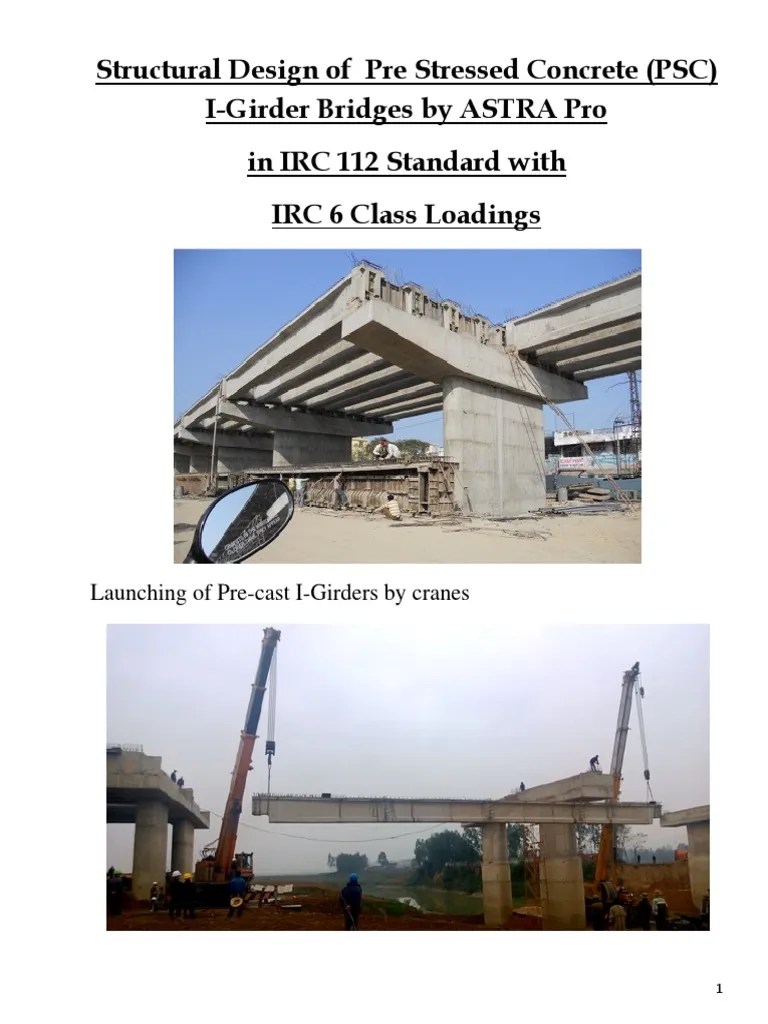 PSC IGirder Bridge Design in IRC Young's Modulus Prestressed Concrete