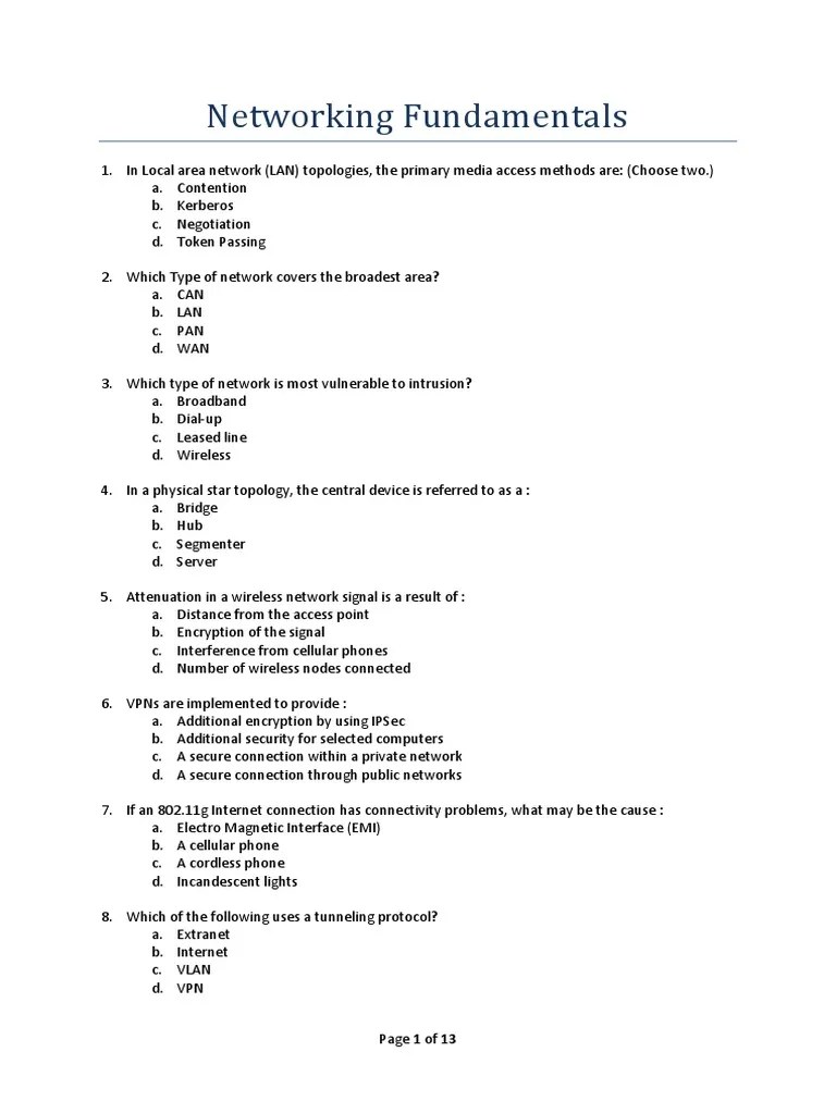Kumpulan Soal MTA | PDF | Computer Network | Ip Address