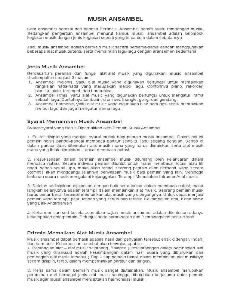 Musik Ansambel | PDF