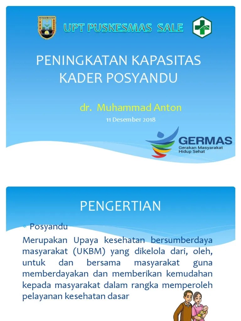 Peningkatan Kapasitas Kader Posyandu | PDF