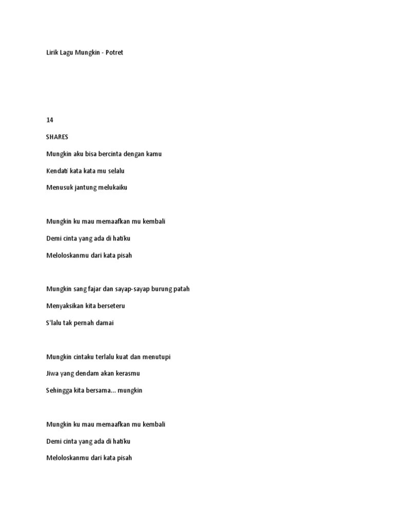 Lirik Lagu Mungkin Ku Mau Memaafkanmu Kembali Cover