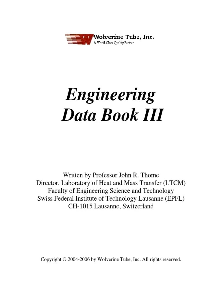 WolverineEngineering Data Book Heat Transfer