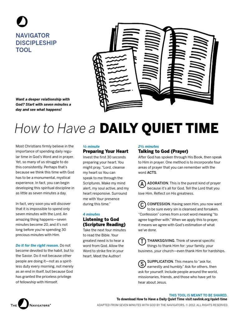 How To Have A Daily Quiet Time PDF Confession (Religion) Prayer