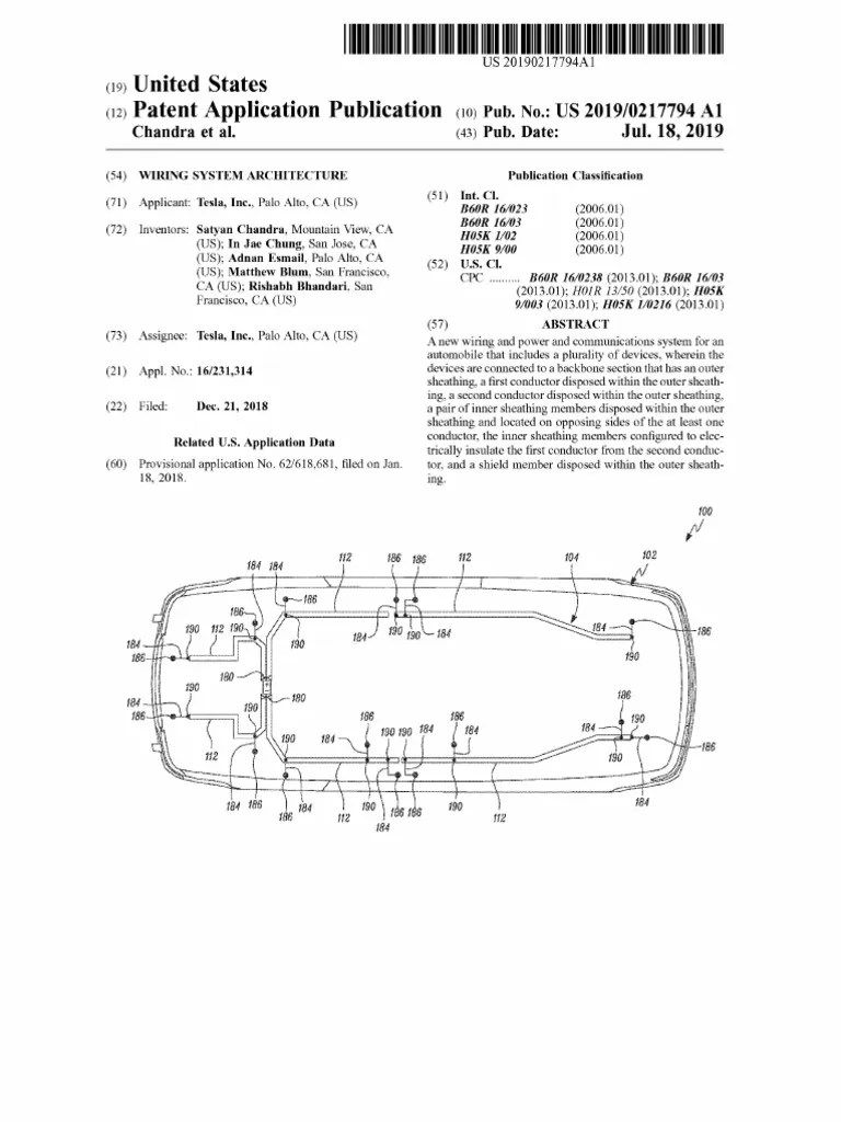 Tesla Model Y Wiring Patent | PDF