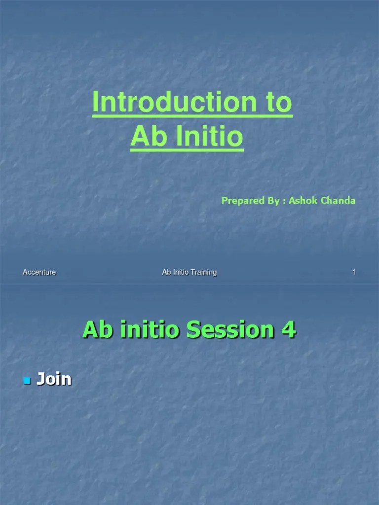 Introduction to Ab Initio Join Component PDF Parameter