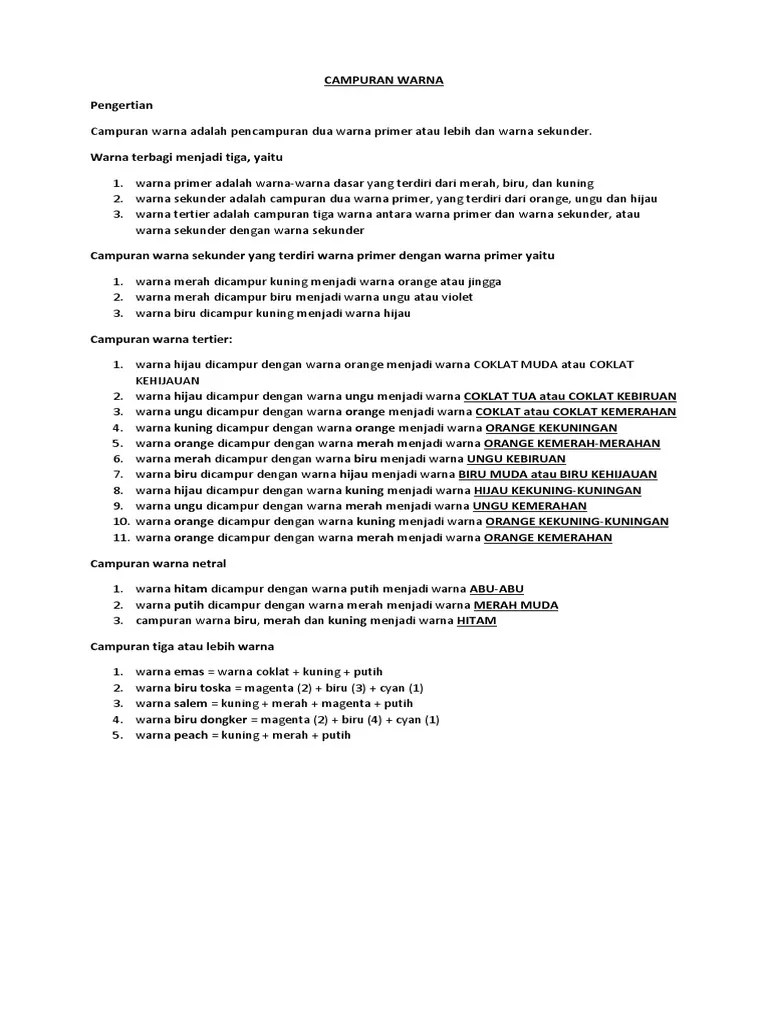 Warna Biru Campur Merah - Gambar Roman