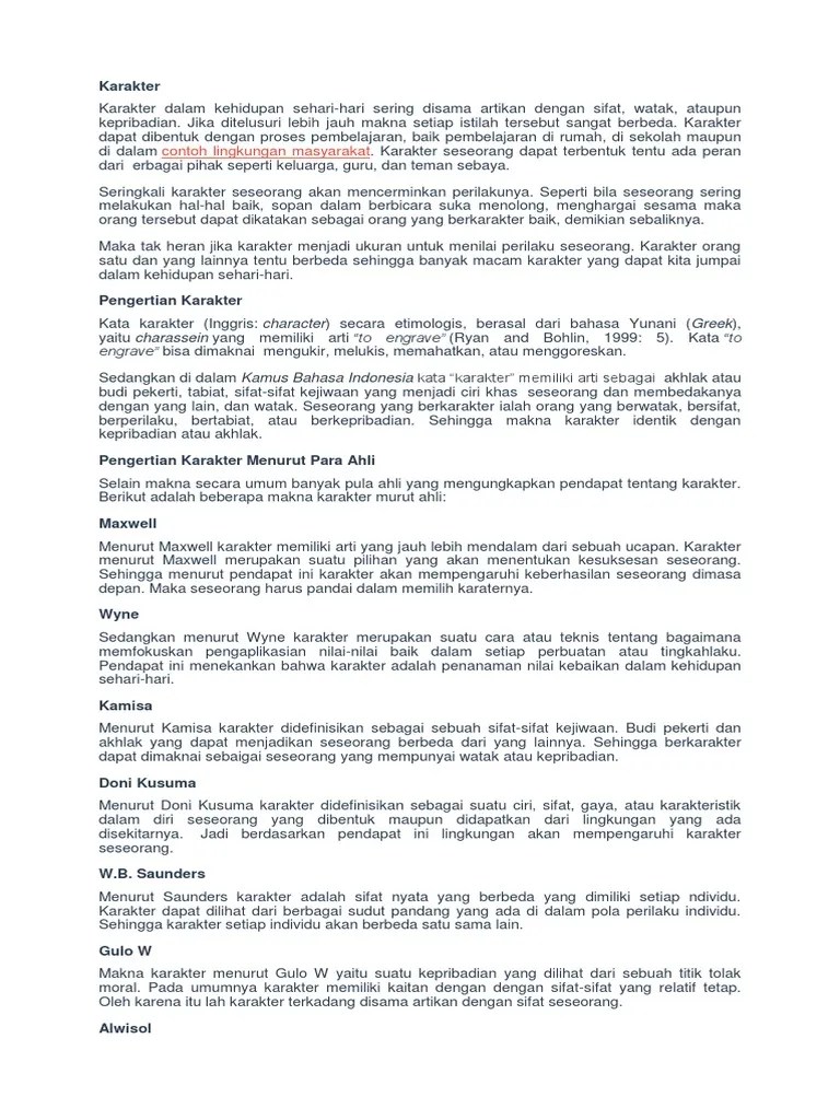 MATERI Karakter | PDF