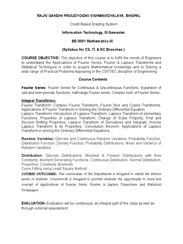 Fourier Series Fourier Series For Continuous & Discontinuous Functions