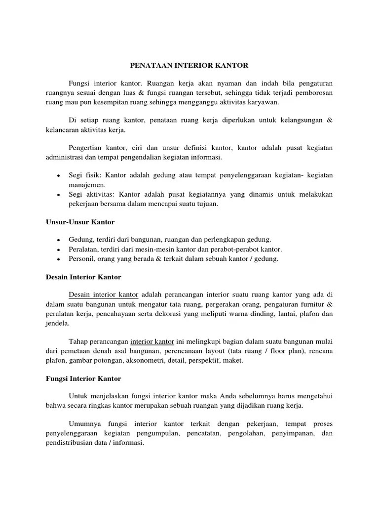 Penataan Interior Kantor | PDF