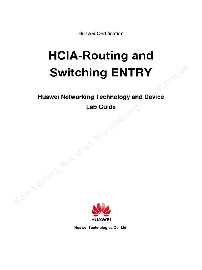 HCIARouting and Switching V2.2 Entry Lab Guide PDF Computer