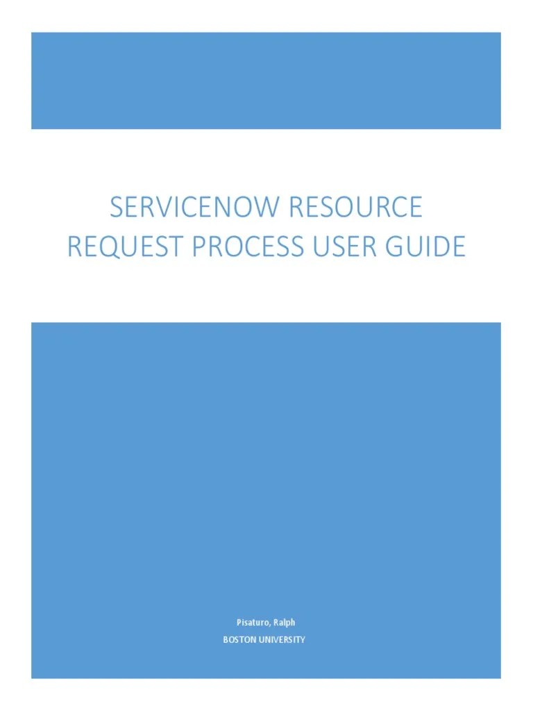Resource Allocation in Servicenow PDF Resource Software